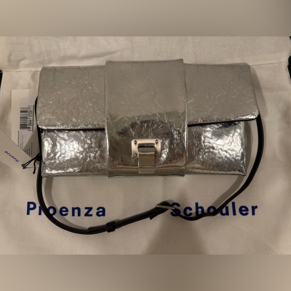 Proenza Schouler Metallic Silver Clutch
